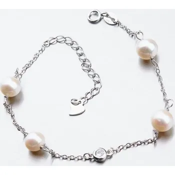 Náramek Dámský náramek stříbro 925 perlový BST-14411 délka 21 cm