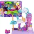 Doplněk pro panenku Mattel Polly Pocket Pollyville HHJ05 Zábavná automyčka Plameňák