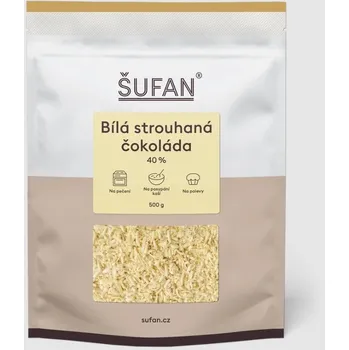 Čokoláda Šufan čokoláda strouhaná Bílá 40% 500g