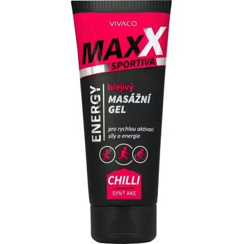 Masážní přípravek Vivaco Masážní gel hřejivý Maxx Sportiva ENERGY 200 ml