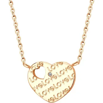 Náhrdelník Dámský náhrdelník ocel zirkon srdce MNCP15-521-C délka 45 cm