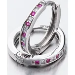 Dětské náušničky bílé zlato 585 zirkon kroužky 52GZ-3344BCB