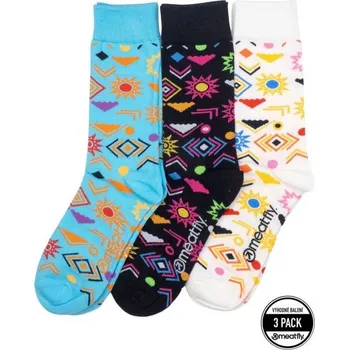 Pánské ponožky Ponožky Meatfly Lexy Triple Pack Aztec L/XL