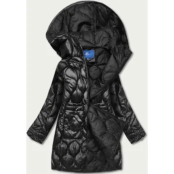 Dámská cargo bunda Černá bunda pro ženy s ozdobným prošíváním UE54K6 Ann Gissy, odstíny černé S (36) i392_20763-46