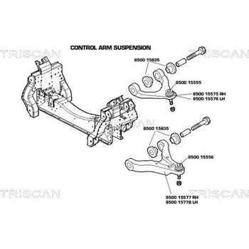 Řídicí páka, zavěšení kol TRISCAN 8500 15577