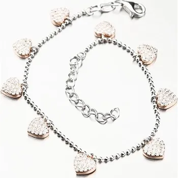 Šperk Dámský náramek stříbro 925 přívěsky B2000606-2493-SLX délka 19 cm