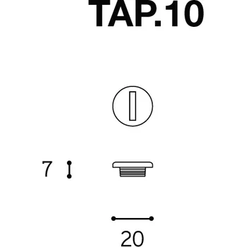 ALDO BERNARDI Záslepka retro mosazná Průměr: 10 mm, Provedení: Mosaz TAP.10