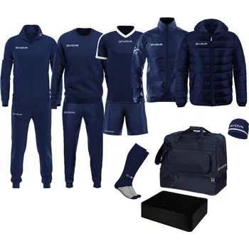 set sportovního oblečení givova Revolution tmavě modrá/bílá 0403 XL