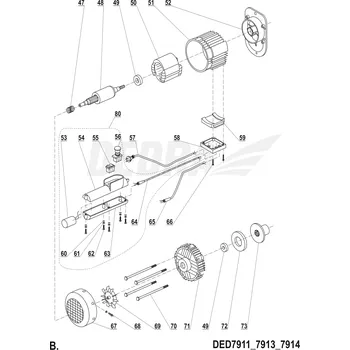 Dálkový ovladač Dálkové ovládání cpl DEDRA XDED7911.80