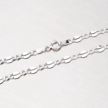 Šperk Dámský řetízek bílé zlato 585 gravírovaný 45-1461 délka 50 cm