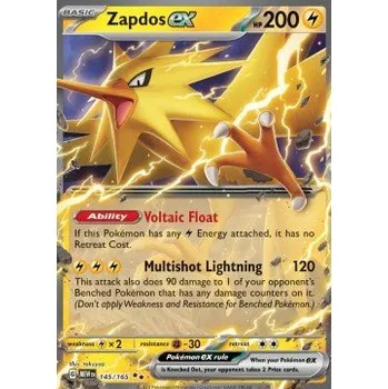 Karetní hra Pokémon MEW 145/165 Zapdos ex - 151