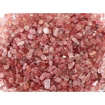 Přírodní kámen Magieprirody.cz Tromlovaný kámen Křemen jahodový XS velikost 8 - 15 mm Brazílie #591 Množství: 500g