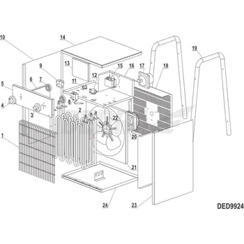 Pracovní rukavice Tepelná ochrana KSD302R 85C DEDRA XDED9924.12