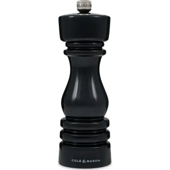 Kuchyňský mlýnek Cole&Mason Mlýnek na sůl London Black Gloss Precision+ 18 cm
