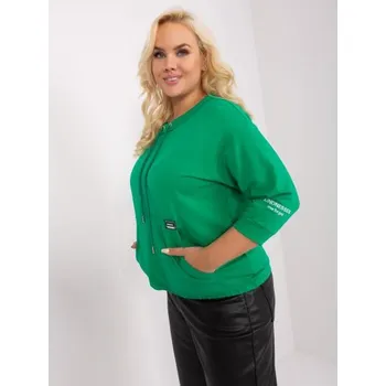 Dámská halenka Dámská halenka plus size s kapsami BANG zelená