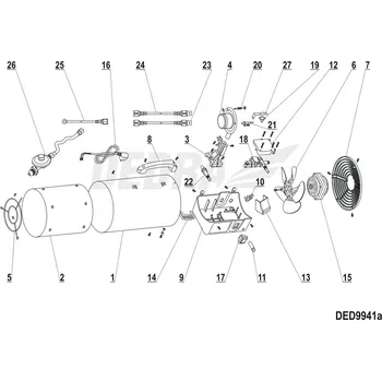 Kryt motoru Plastový kryt motoru DEDRA XDED9941A.07