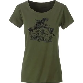 Dámské tričko E-myslivost Myslivecké tričko dámské - NA LOVU - Velikost 2XL