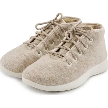 Dámská obuv Vlnka Vlněné zateplené kotníkové tenisky Woolee béžová velikost obuv dospělí 43