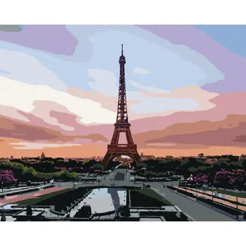 Diamondi Diamantové malování - PAŘÍŽ A ČERVÁNKY Rozměr: 40x50 cm, Rámování: bez rámu a bez vypnutí plátna