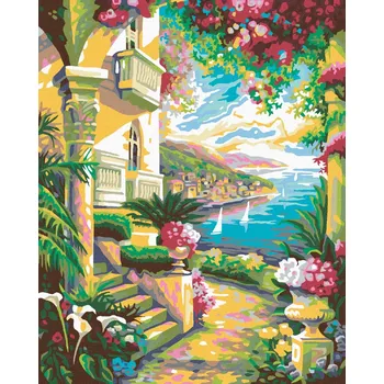 Hračka Diamondi Diamantové malování - ROZKVETLÉ MOŘE Rozměr: 40x50 cm, Rámování: bez rámu a bez vypnutí plátna