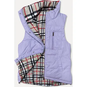 Dámská vesta Károvaná dámská vesta s dvojstranným designem v fialové barvě, odstíny fialové XL (42) i392_22241-53