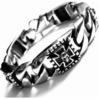 Náramek Steel Jewelry Náramek stříbrná 22 cm