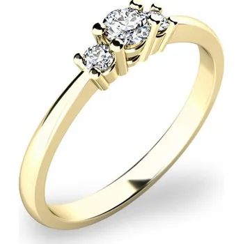 Prsten Zásnubní prsten žluté zlato 585/1000 zirkon ZP-10843-ZL-ZIR velikost 65