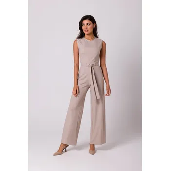 Dámský overall Letní overal BE s páskem a kapsami BeWear béžový, EU L i529_576890117007868418