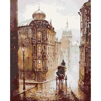 Hračka Diamondi Diamantové malování - KOŇSKÝ POVOZ Rozměr: 40x50 cm, Rámování: vypnuté plátno na rám