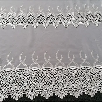 Záclona GERSTER Luxusní vyšívaná záclona GERSTER SMETANOVÁ 170 cm