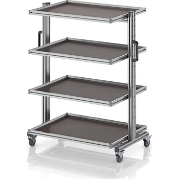 paleta Systémový přepravní vozík pro euro přepravku 80 x 60, výška 134 cm, bez výsuvu 103,4 x 65 x 134,6 cm - materiál: Aluminium / Stahl / Kunststoff / MPX - EG SW 134-1 86 U