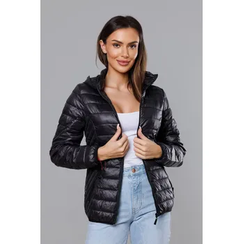 Dámská cargo bunda Černá dámská prošívaná bunda pro přechodné období 8GN J.STYLE, odstíny černé L (40) i392_21409-49