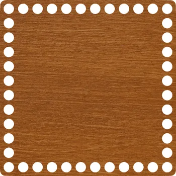 WoodenPuzzle.cz Víko na háčkování - čtverec - ořechová lazura (různé velikosti) Velikost: 10x10 cm