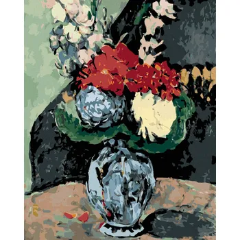 Hračka Diamondi Diamantové malování - DAHLIE V DELFTSKÉ VÁZE (P. CÉZANNE) Rozměr: 40x50 cm, Rámování: bez rámu a bez vypnutí plátna
