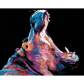 Hračka Diamondi Diamantové malování - BAREVNÝ HROCH Rozměr: 40x50 cm, Rámování: bez rámu a bez vypnutí plátna