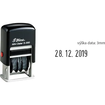 Razítko Datumové razítko Shiny S-300 Printer Line, datum 3 mm, DD.MM.RRRR