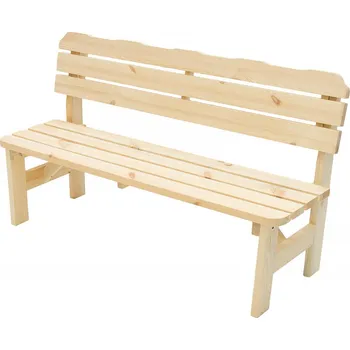 Zahradní lavice Deokork Masivní dřevěná zahradní lavice z borovice dřevo 32 mm (150 cm) přírodní
