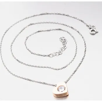 Náhrdelník Dámský náhrdelník zlato mix 585 zirkon 229P-151040-4 délka 45 cm