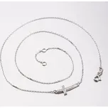 Dámský náhrdelník bílé zlato 585 zirkon 15-016 délka 42 cm