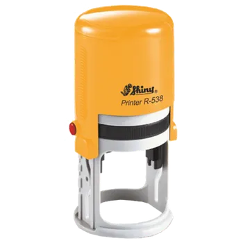Razítko Shiny R-538, žlutý strojek, Ø 38 mm barvy otisku červená