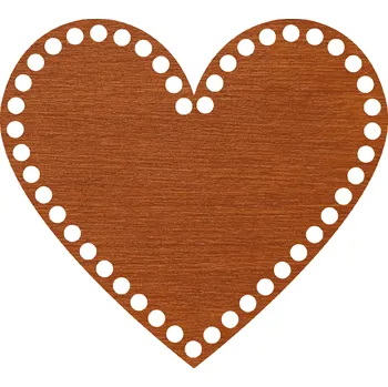 WoodenPuzzle.cz Víko na háčkování - srdce - palisandrová lazura (různé velikosti) Velikost: 15 cm