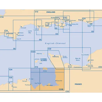 Námořní mapa Imray C33B Channel Islands (South) and North Coast of France