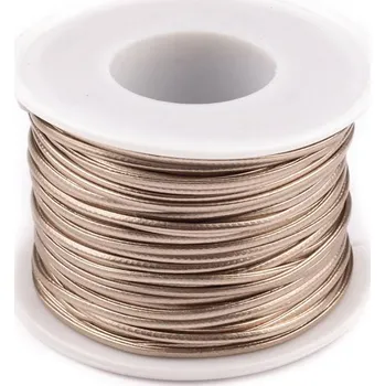 Šňůrka z eko kůže - růžové zlato (Ø1,5mm) - metráž