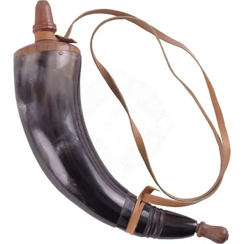 Sběratelství Deepeka Prachovnice z rohu s koženým popruhem