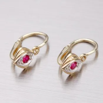 Náušnice Dětské náušničky žluté zlato 585 zirkon 52DN-1897ZC