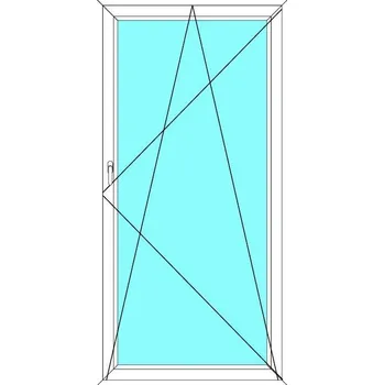 Okno Balkónové dveře 60x200 Jednokřídlé Otevírací a Sklopné Ekosun 7 Swisspacer Ultimate BARVA PROFILU: Bílá - Bílá