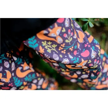 Dívčí kalhoty Yháček Zimní softshellové kalhoty Yháček, Lišky a jablíčka Velikost: 116