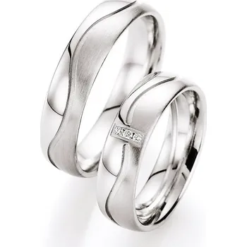 Prsten Snubní prsteny stříbro 925 přírodní diamant 0.030 ct S10010