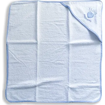 Dětská osuška s kapucí bílá srdíčko