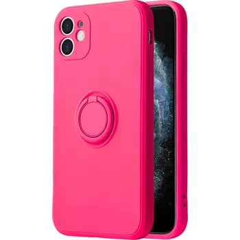 Pouzdro na mobilní telefon Kryt Vennus s prstýnkem pro Iphone 12 Pro Max růžový